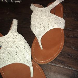 White summer sandals